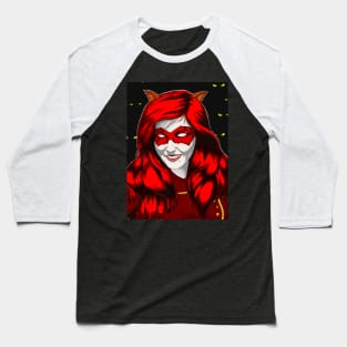 Super Crazy Cat Lady (colorized) Baseball T-Shirt